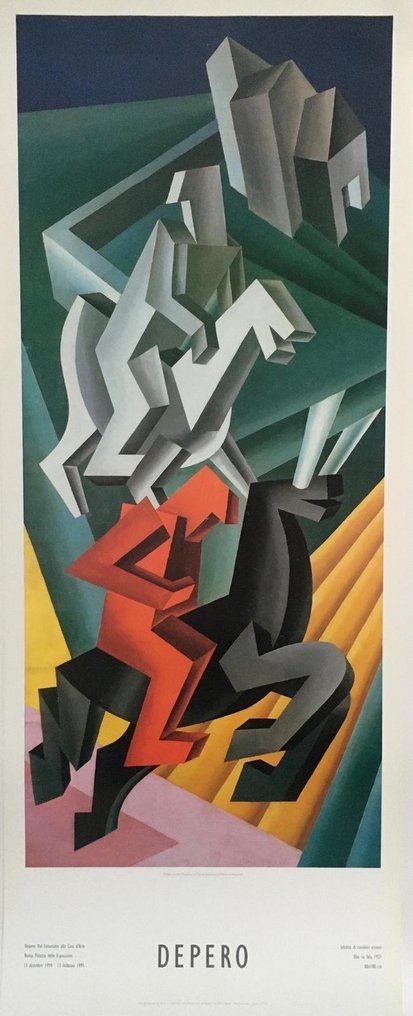 Fortunato Depero - Solidità di cavalieri erranti - (1927) - década de 1990 #1.1