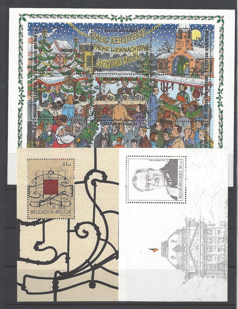 Belgium 1995/1999 - 5 full annual collections, perfectly complete for the Davo album part V. #4.3