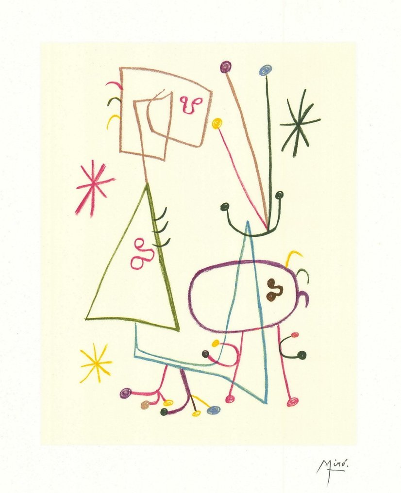 Joan Miro (1893-1983) - Parler seul, composition 300 #1.0