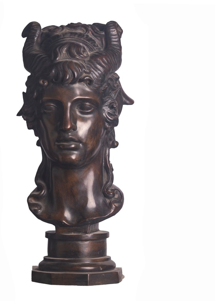 Sculpture, testa di bugranio - 48 cm - Plaster #1.0