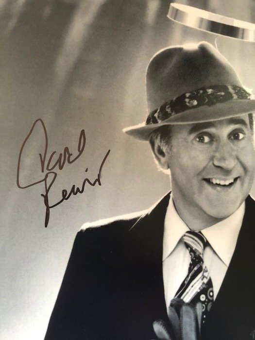 Carl Reiner - Signed black and white photographic print with Beckett Authentication sticker #3.2