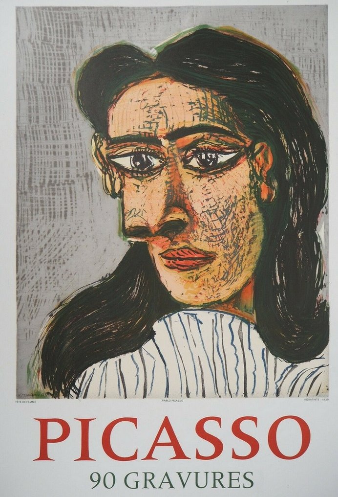 Pablo Picasso - Affiche originale d'exposition - Galerie Berggruen - 1971 - Mourlot Imprimeur #2.1