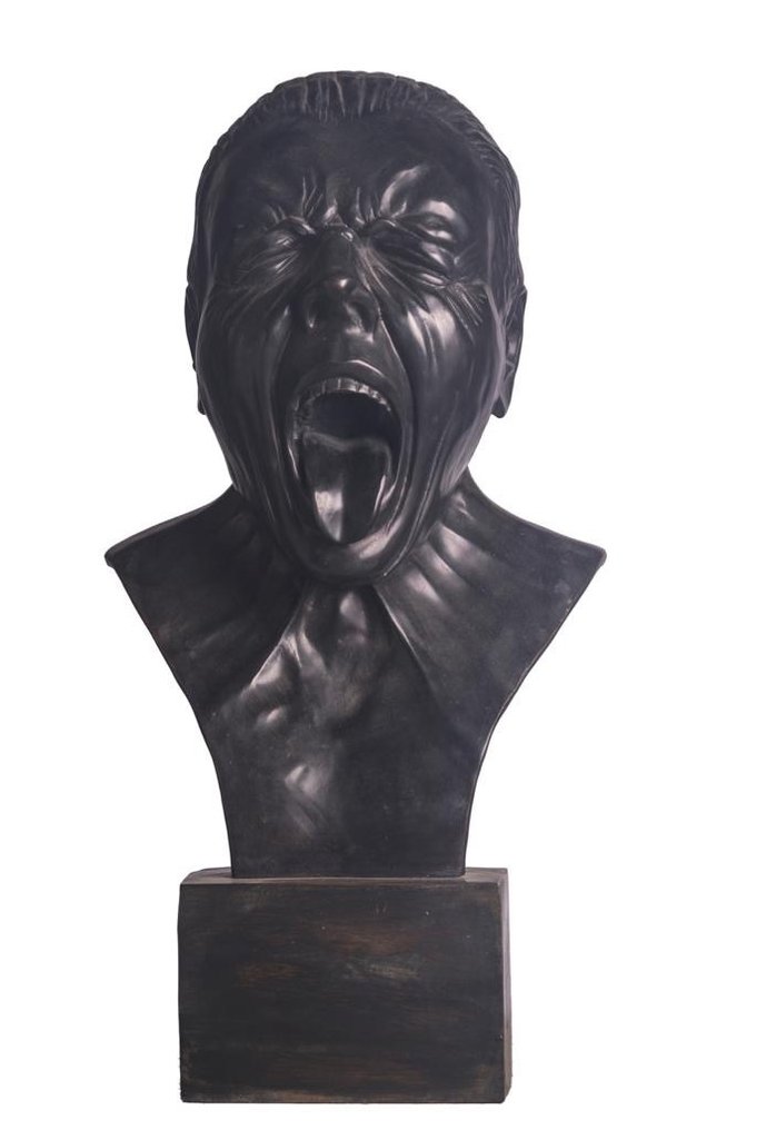 Scultura, Teste di carattere Franz Xavier Messerschmidtt - 53 cm - Bronzo #1.0