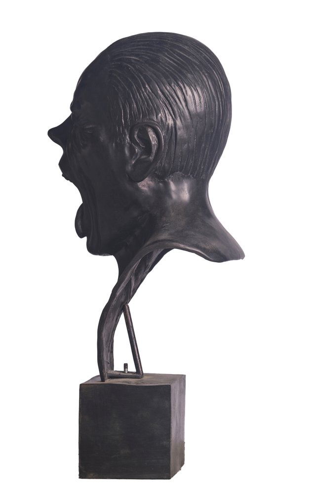 Scultura, Teste di carattere Franz Xavier Messerschmidtt - 53 cm - Bronzo #2.1