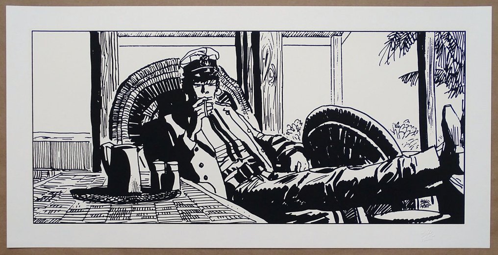 Pratt, Hugo - 1 Silkscreen - Corto Maltese - Sous la véranda - 2020 #1.0