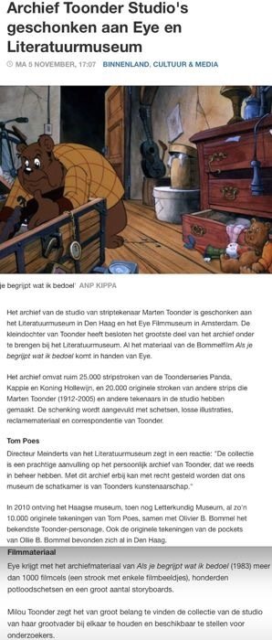 Toonder, Marten - 1 Original preliminary drawing - Bommel en Tom Poes - Heer Bommel luierend (1986) #4.3