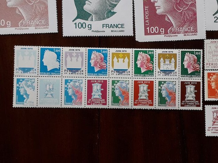 France 2010/2012 - Marianne Series from Boulazac Nos. 4459 to 4472 and Golden Star #3.2