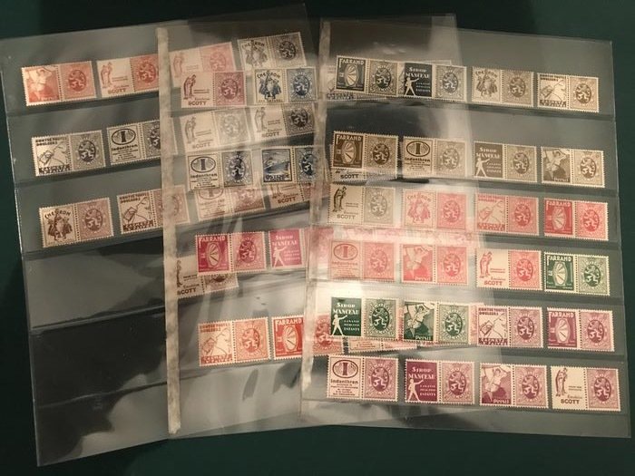 比利時 1929 - 广告邮票：纹章狮的完整发行 - OBP PU5/58 #1.0