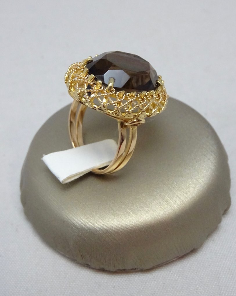Bague - 18 carats Or jaune Quartz #2.1