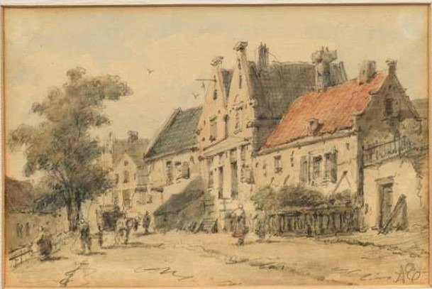 Adrianus Eversen  (1818 -1897) - Gezicht op Haarlem #1.0