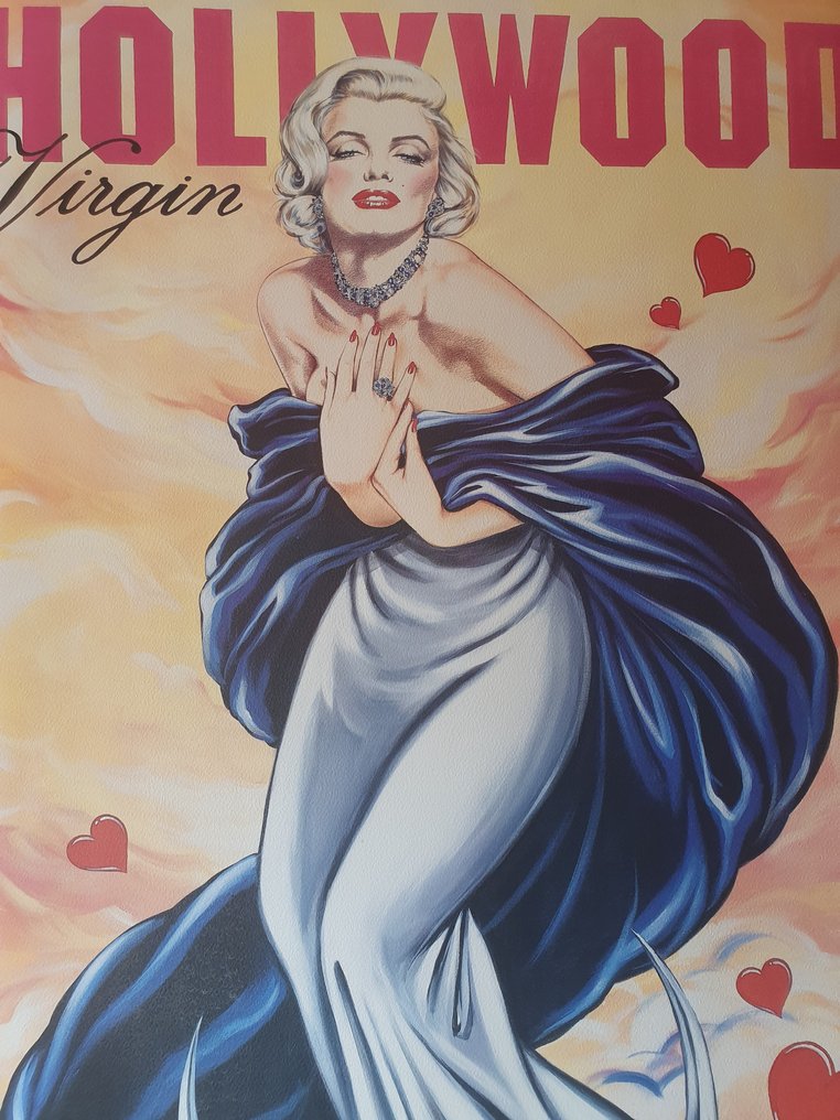 Antonio de Felipe (Litografía Gofrada) Big Size XXL - Marilyn Monroe ¨Hollywood Virgin¨ - Δεκαετία του 1990 #1.2