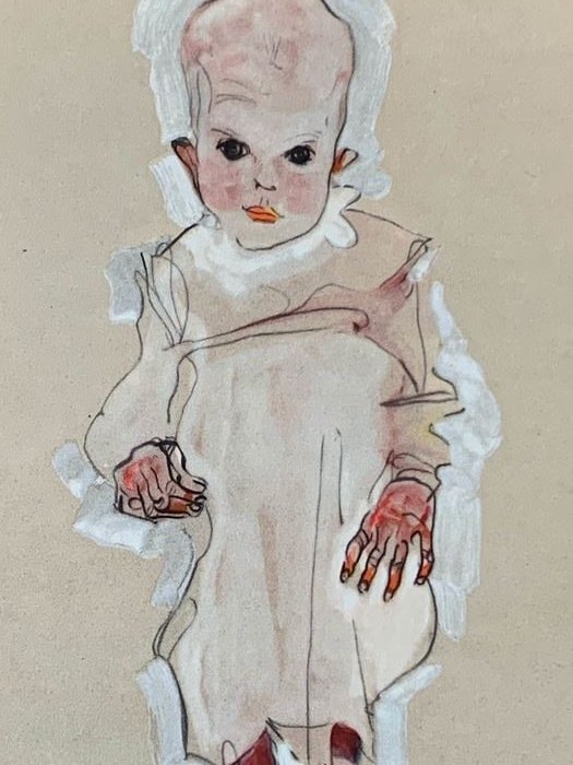 Egon Schiele (1890-1918) (after) - Baby #1.0