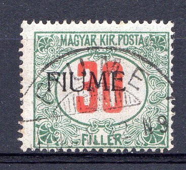 Fiume 1918 - Fiume license plate N. 12 used #1.0