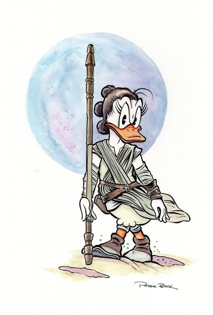 Disney/Star Wars signed print xx/200 - 'Daisy Rey' by Patrick Block - 30 x 42 cm - 1 Offset art print - 2019 #1.0