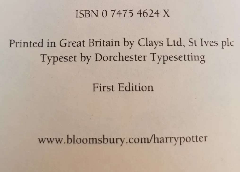 JK Rowling (two famous printing errors) - 1st Edition UK Harry Potter and the Goblet of Fire - 2000 #2.1