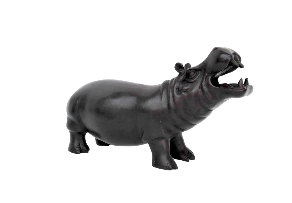 Beeldje - nijlpaard - Brons #1.0