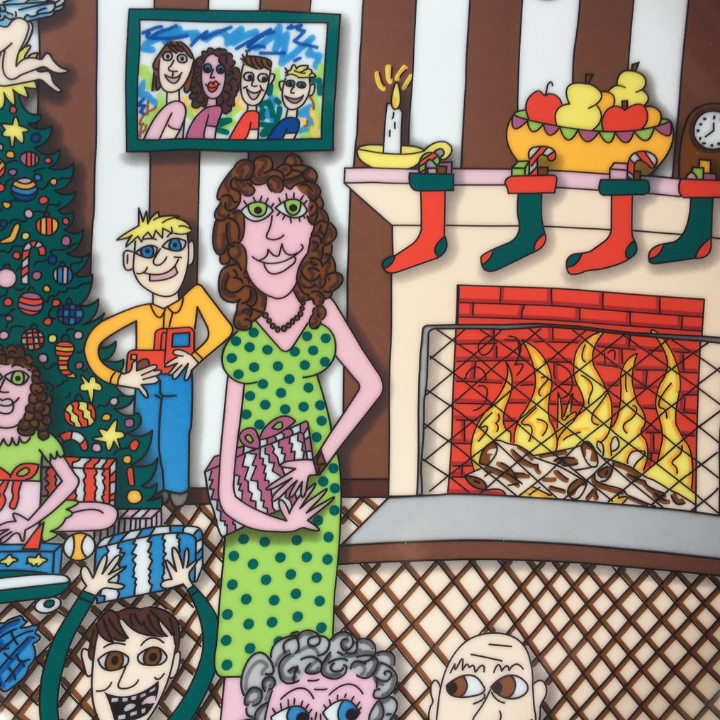 James Rizzi (1950-2011) - Christmas with the Family #3.2