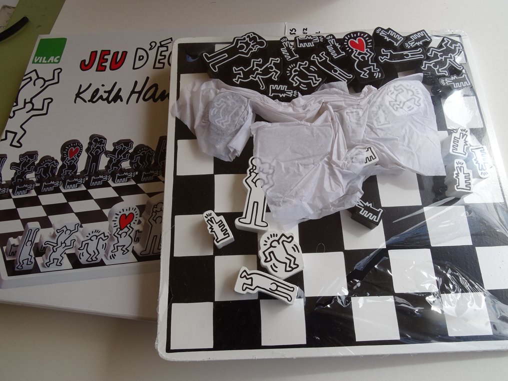 Keith Haring, (after) - Schackspel - Trä #1.0