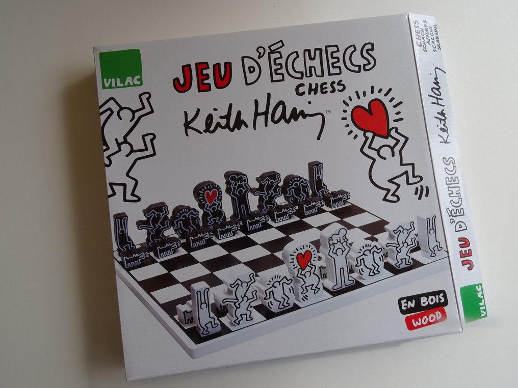 Keith Haring, (after) - Schackspel - Trä #3.2
