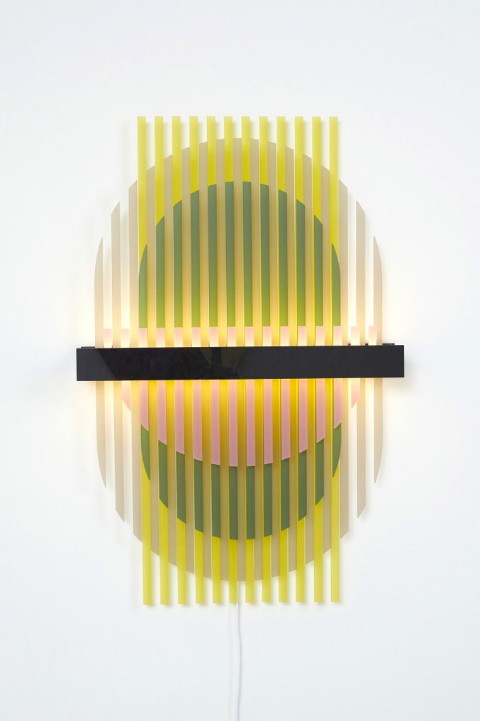 Transnatural - Tijs Gilde - 壁灯 - 拉米纳光雕雕塑-日出(高84厘米 x 宽55厘米) - 回收丙烯 #1.0