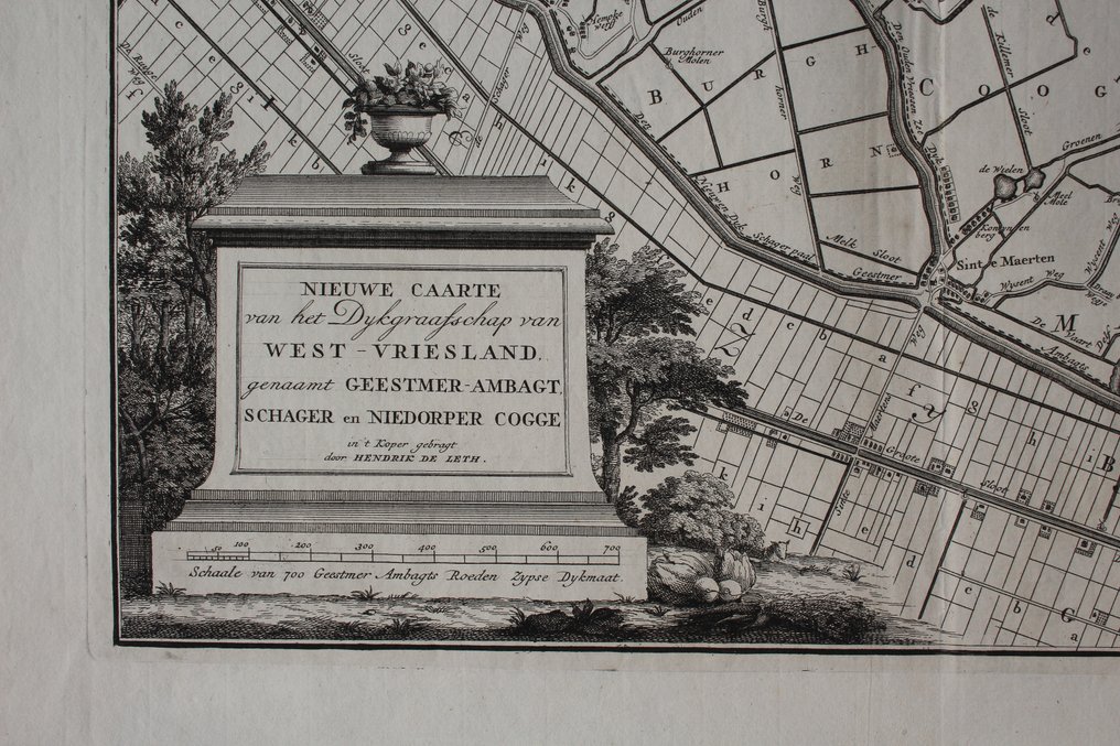 Netherlands - Noord-Holland-Noord; Hendrik de Leth - Nieuwe Caarte van het Dijkgraafschap West-Friesland genaamt Geester-ambagt Schager en Niedorper - 1721-1750 #3.2