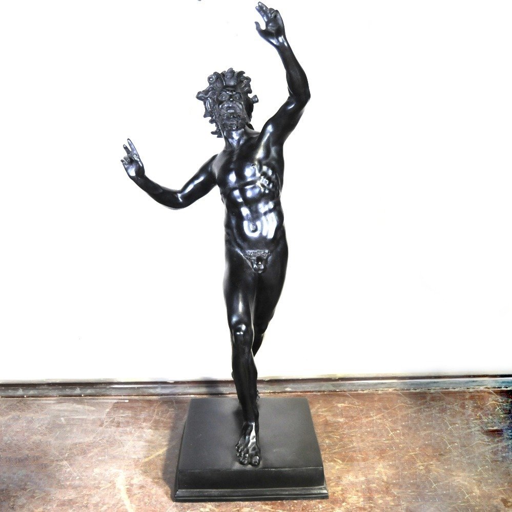 雕塑, Fauno FANZANTE - 75 cm - 铜绿青铜 #1.0