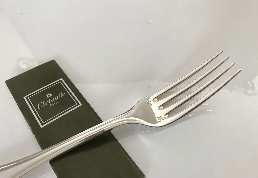 Christofle - Widelec - Zestaw 12 widelców do deserów model Pompadour - Posrebrzany #3.2