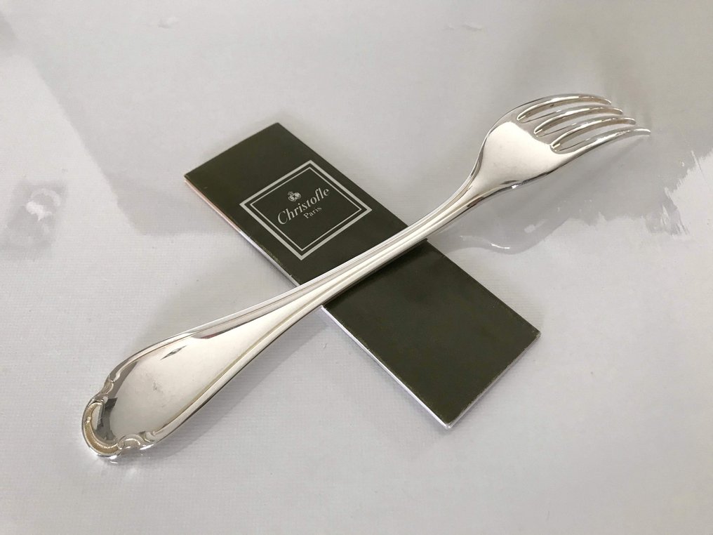 Christofle - Widelec - Zestaw 12 widelców do deserów model Pompadour - Posrebrzany #4.3