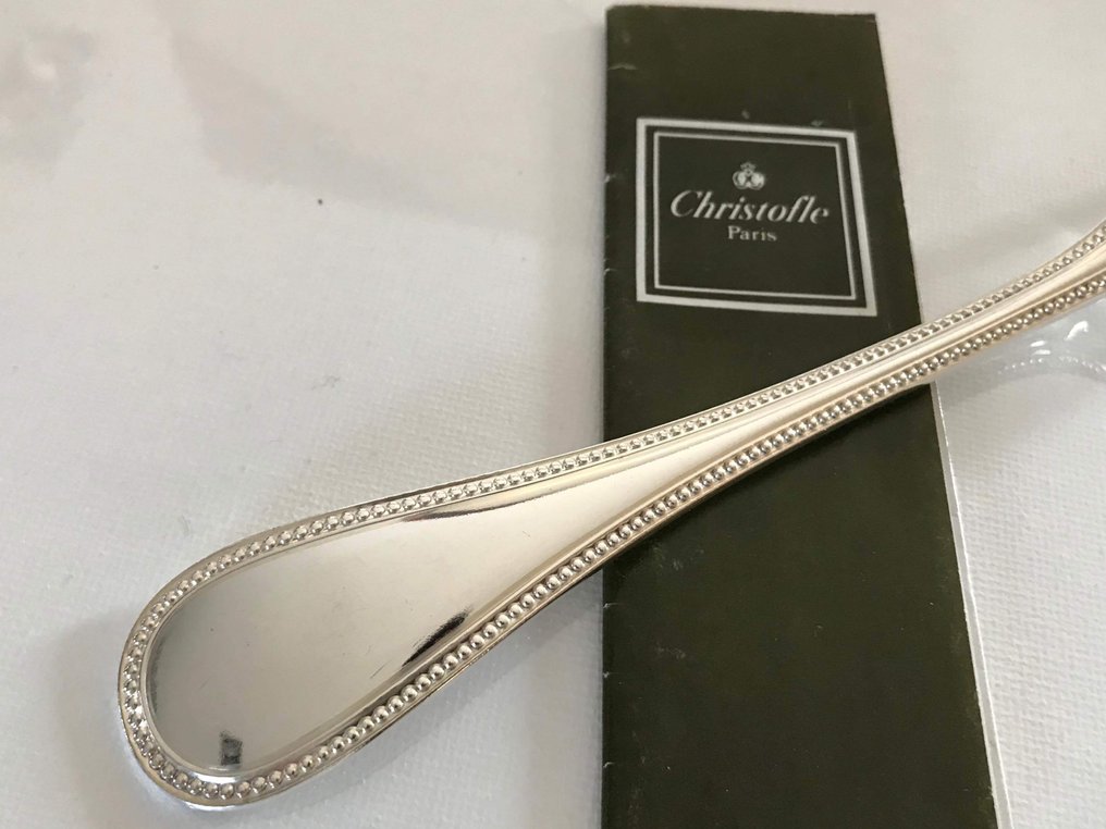 Christofle - Πιρούνι - Σετ 12 μαχαιροπήρουνα για δείπνο μοντέλο Perles. - Ασημένιο μέταλλο #3.2