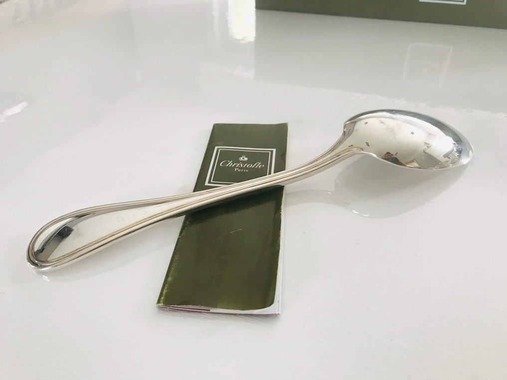 Christofle - Κουτάλι - Σύνολο 12 κουταλιών σούπας μοντέλο Perles - Ασημένιο μέταλλο #2.1
