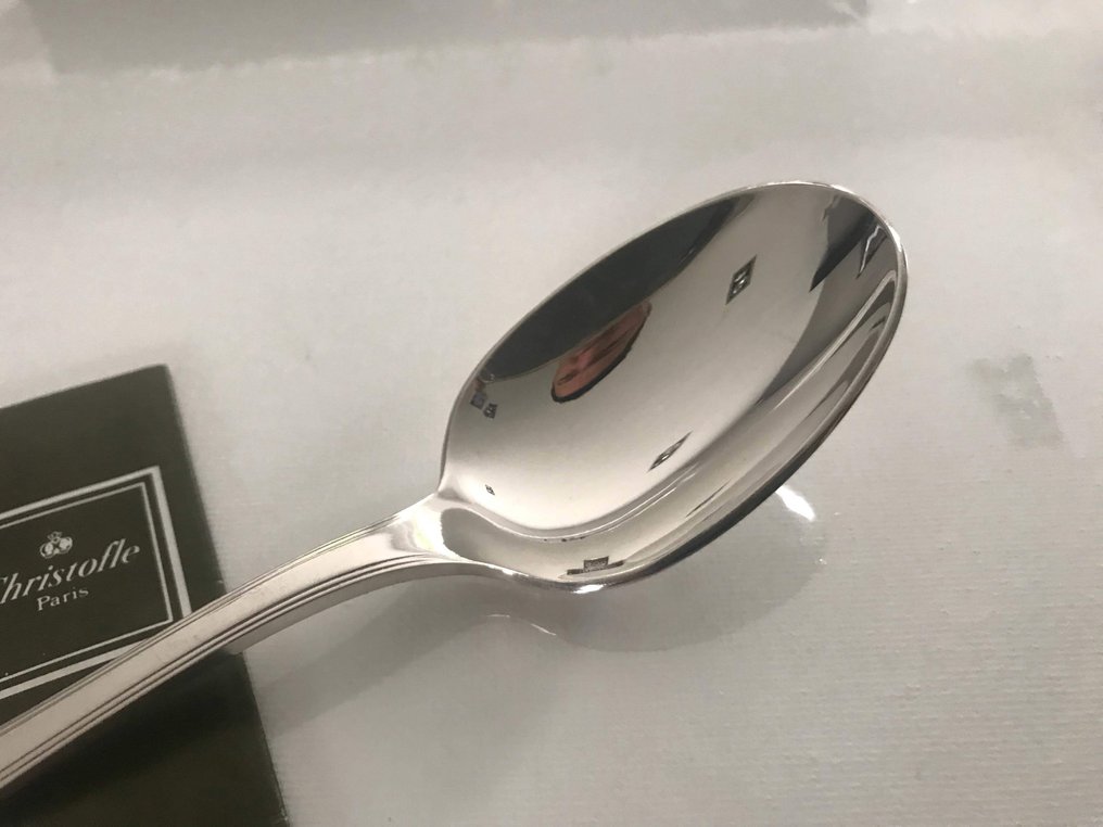 Christofle - Spoon - Set of 12 America model tablespoons - Silverplated #3.2