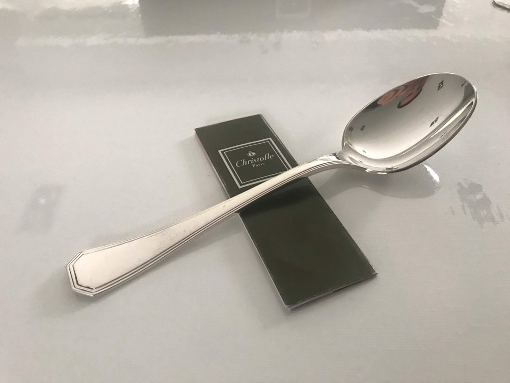 Christofle - Spoon - Set of 12 America model tablespoons - Silverplated #2.1