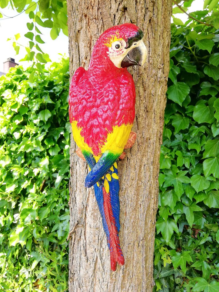 Figurine - A pair of red parrots (2) - Iron #3.2