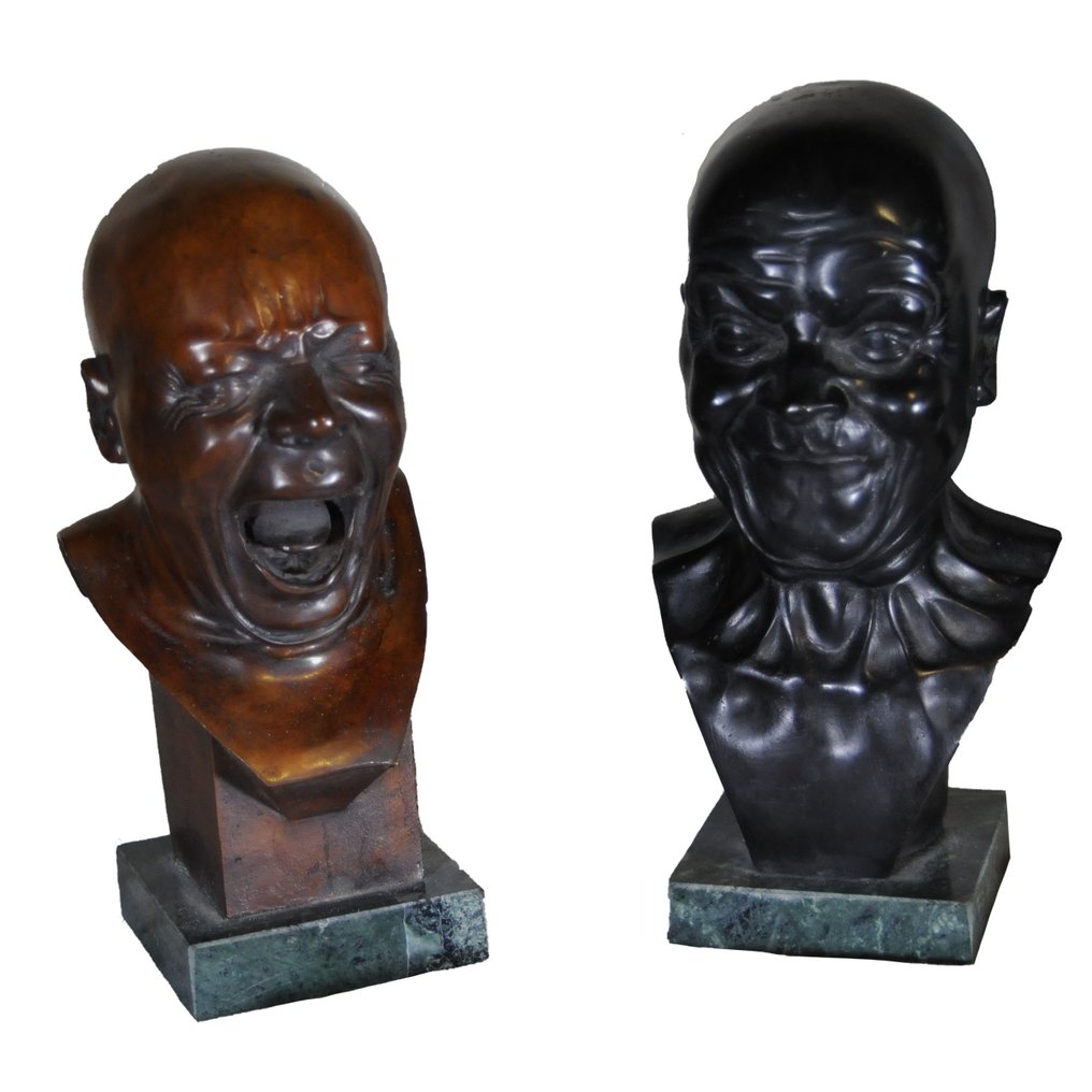 雕塑, i volti della follia - 21 cm - 蜡 #1.0