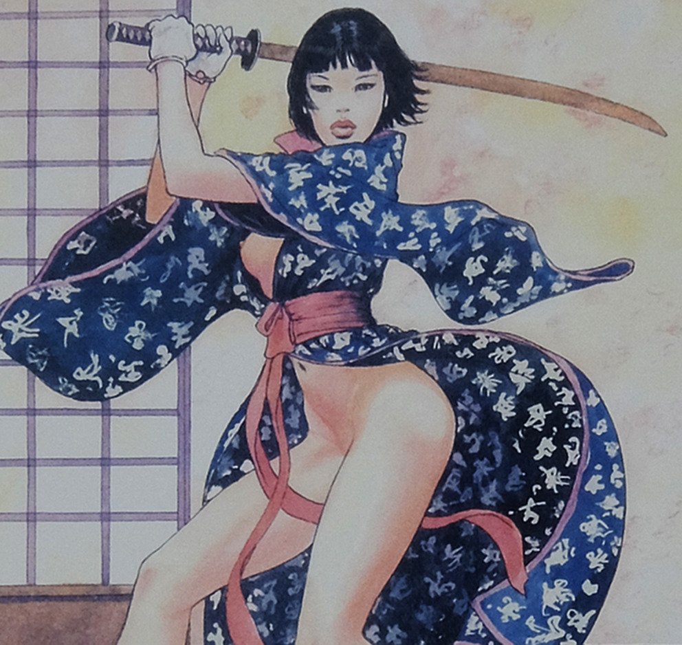 Manara, Milo - 1 Offset Print - Yoko Samurai - 2002 #2.1