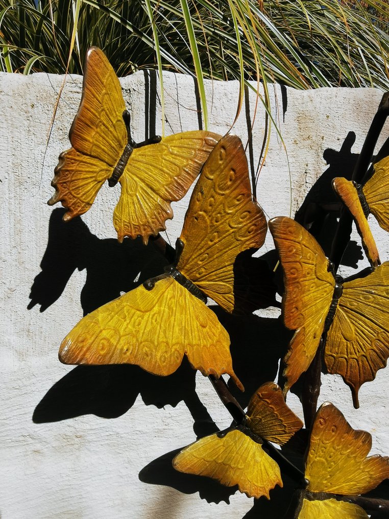 雕塑, Butterfly wall art - 50 cm - 黄铜色 #3.2