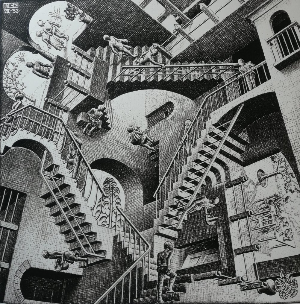 M. C. Escher (after) - Relativity- Perspectiva Impossible XXL #1.1