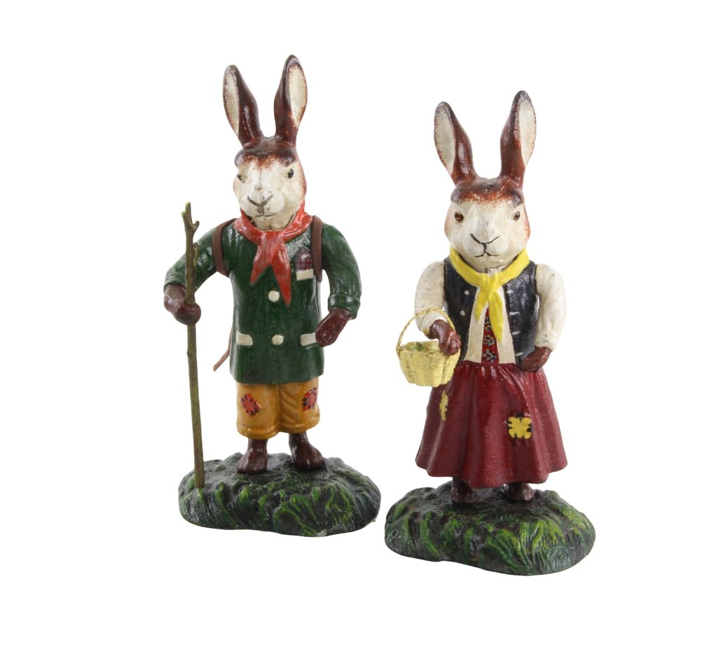 Αγαλματίδιο - twee konijnen (2) - Σίδερο #1.0