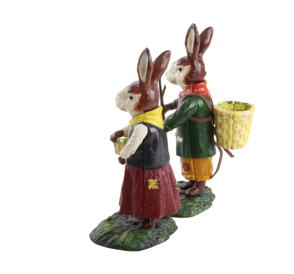 Αγαλματίδιο - twee konijnen (2) - Σίδερο #3.2