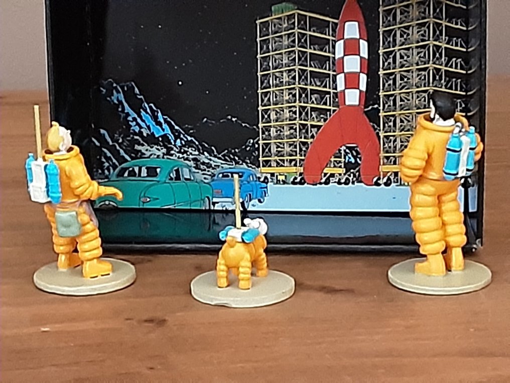 Tintin - Ensemble de 3 figurines Moulinsart - Tintin, Haddock et Milou cosmonautes - 1 Αφαιρετικά - 2014 #1.0