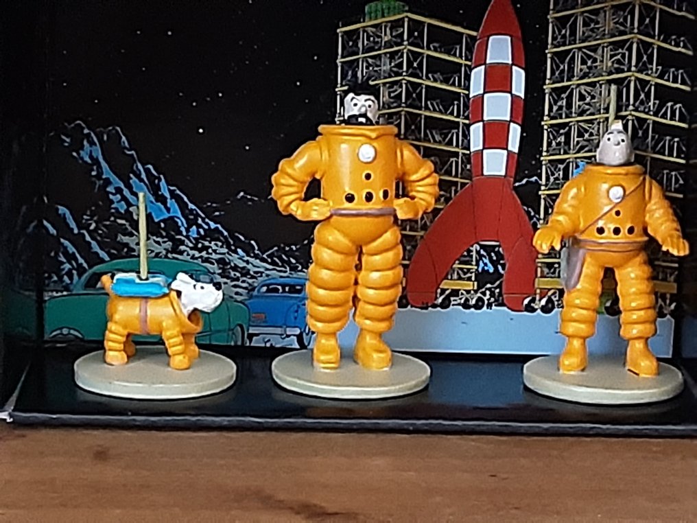 Tintin - Ensemble de 3 figurines Moulinsart - Tintin, Haddock et Milou cosmonautes - 1 Αφαιρετικά - 2014 #1.0