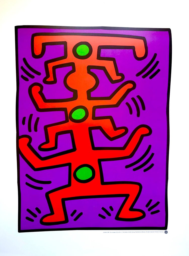 Keith Haring - Untitled - TeNeues licensed print - 1987 #1.0