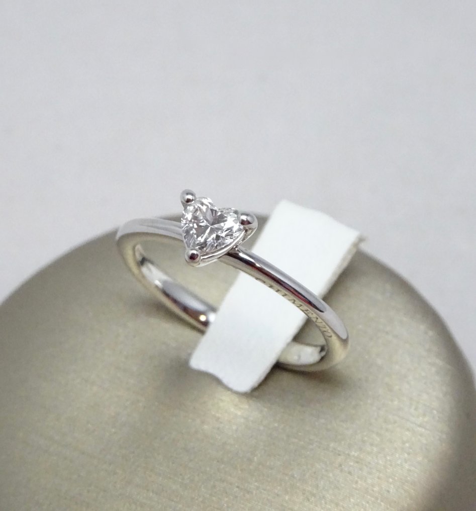 Gyűrű - 18 kt. Fehér arany Gyémánt (Természetes)  #1.0