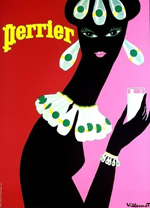 Bernard Villemot - La Femme Noir - Perrier #1.0