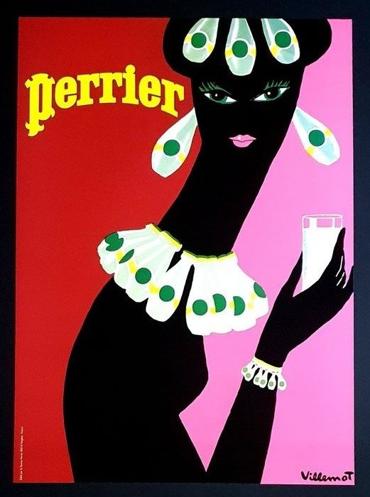 Bernard Villemot - La Femme Noir - Perrier #1.0