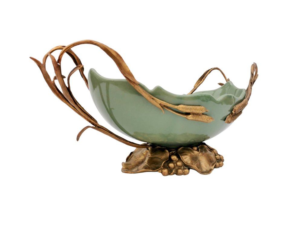 大盘子 - 瓷, 黄铜色 #4.3