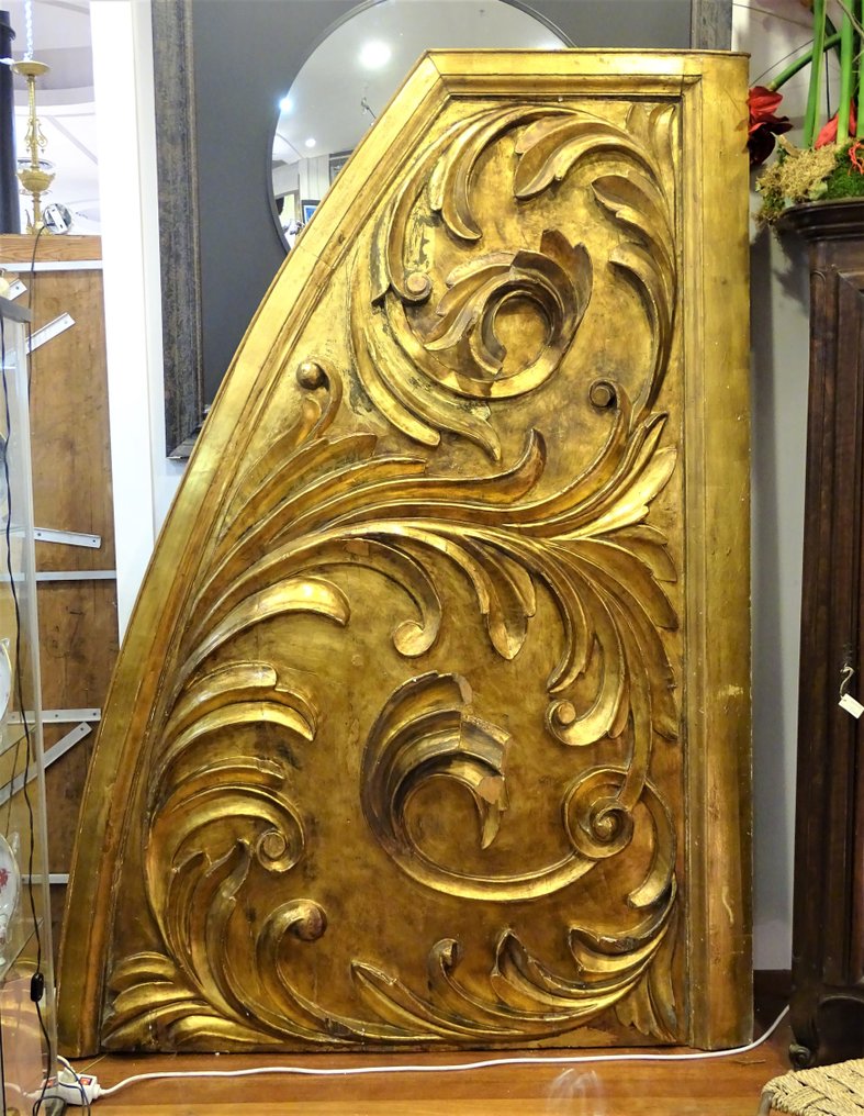 Decorative panels probably over doors - XXL (2) - Gilt, Wood - 19th century #3.2