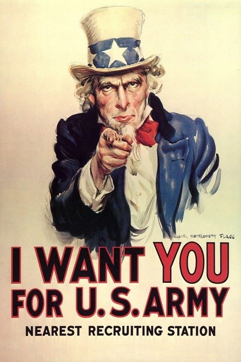 Historica - (First World War) - U.S. Army - I Want You for U,S, Army (TIO SAM) - Size Big XL #1.0
