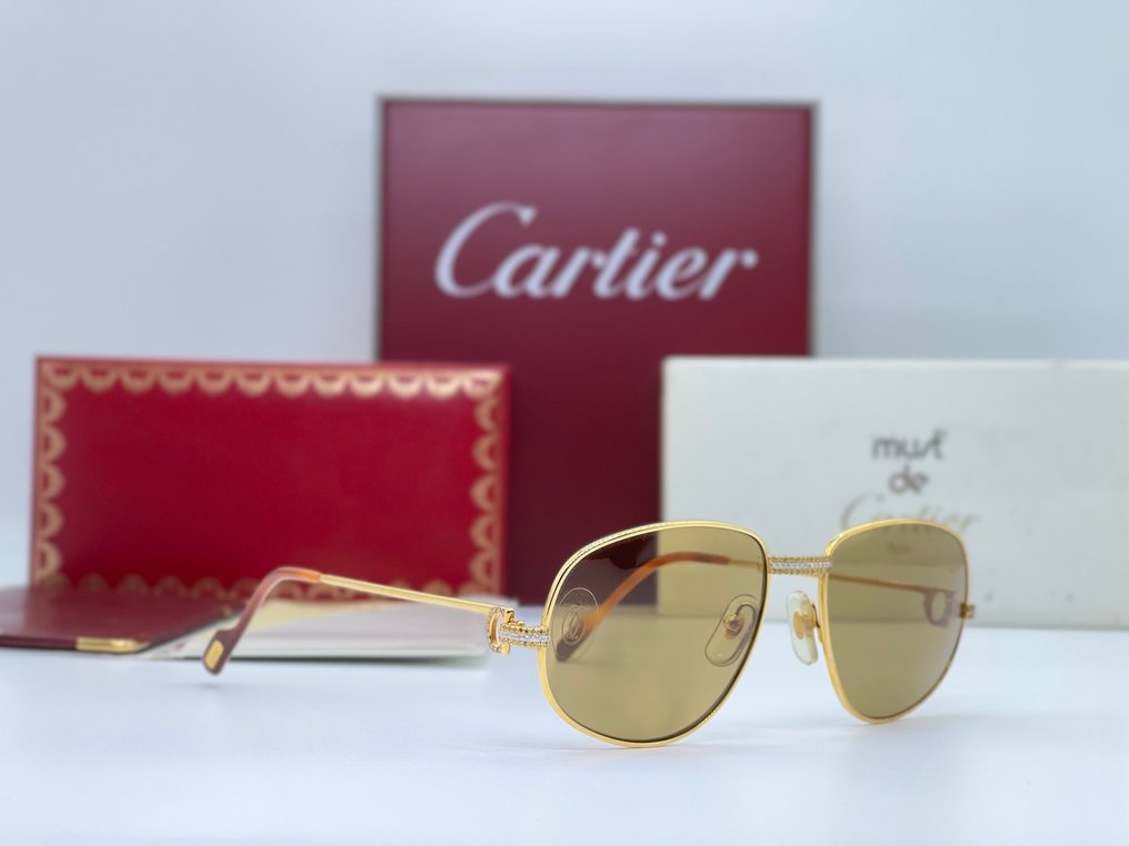 Cartier - Occhiali Romance Louis Diamond 1,51 Carati - Zonnebril #2.1