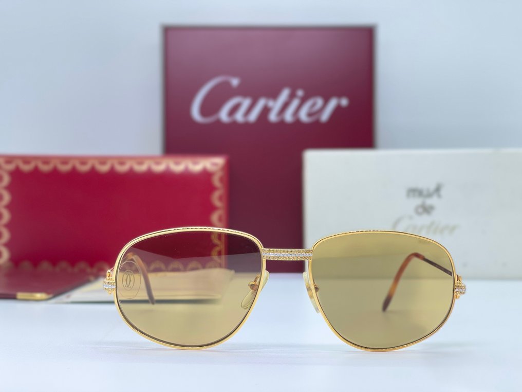 Cartier - Occhiali Romance Louis Diamond 1,51 Carati - Lunettes de soleil #3.2